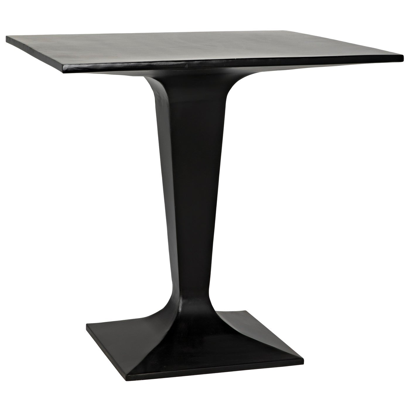 Noir Anoil Bistro Table, Black Steel