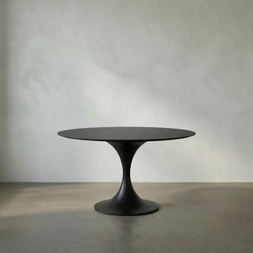 Noir Herno Table, 48", Black Steel