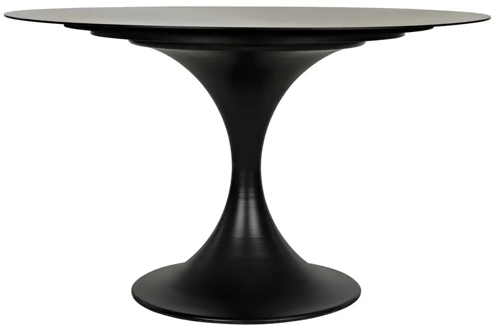 Noir Herno Table, 48", Black Steel