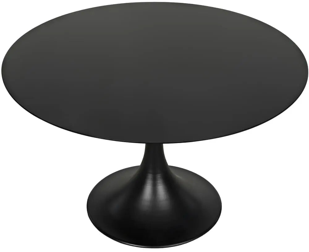 Noir Herno Table, 48", Black Steel
