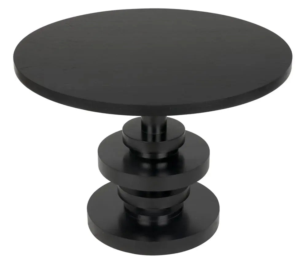 Noir Corum Round Table, Hand Rubbed Black