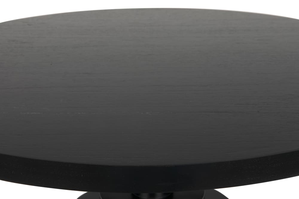 Noir Corum Round Table, Hand Rubbed Black