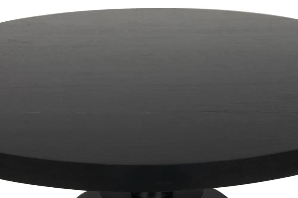 Noir Corum Round Table, Hand Rubbed Black