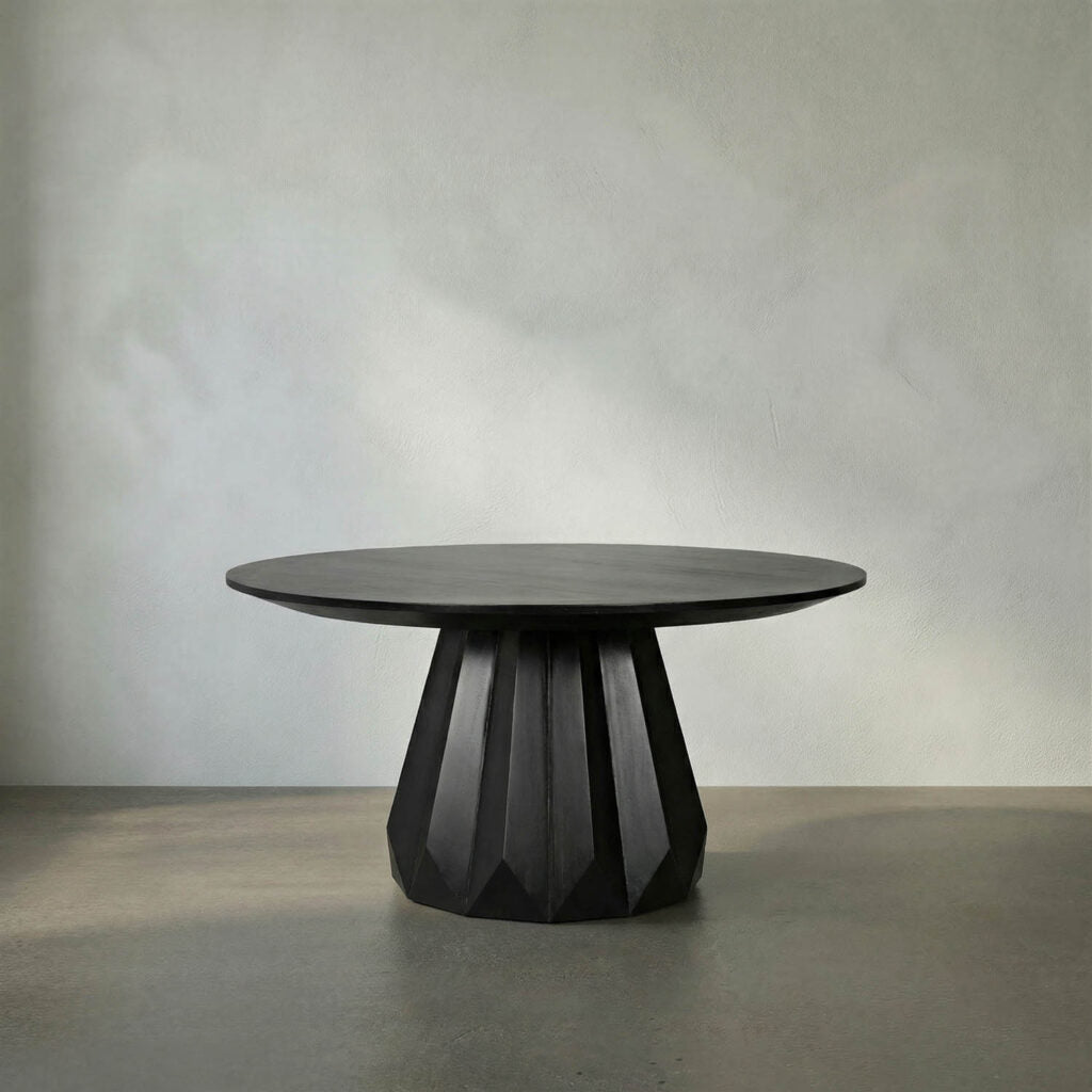 Noir Brosche Dining Table, Hand Rubbed Black