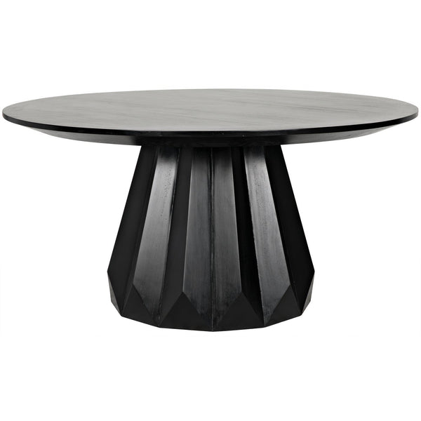 Noir Brosche Dining Table, Hand Rubbed Black