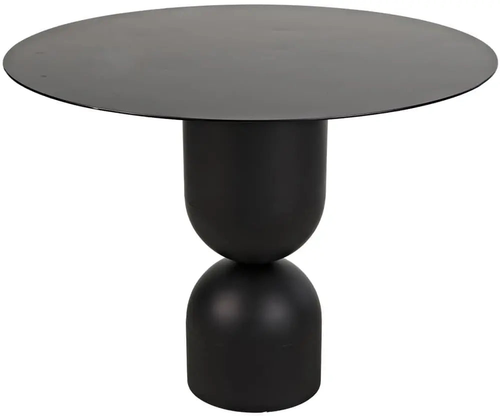 Noir Wanda Dining Table, Black Steel