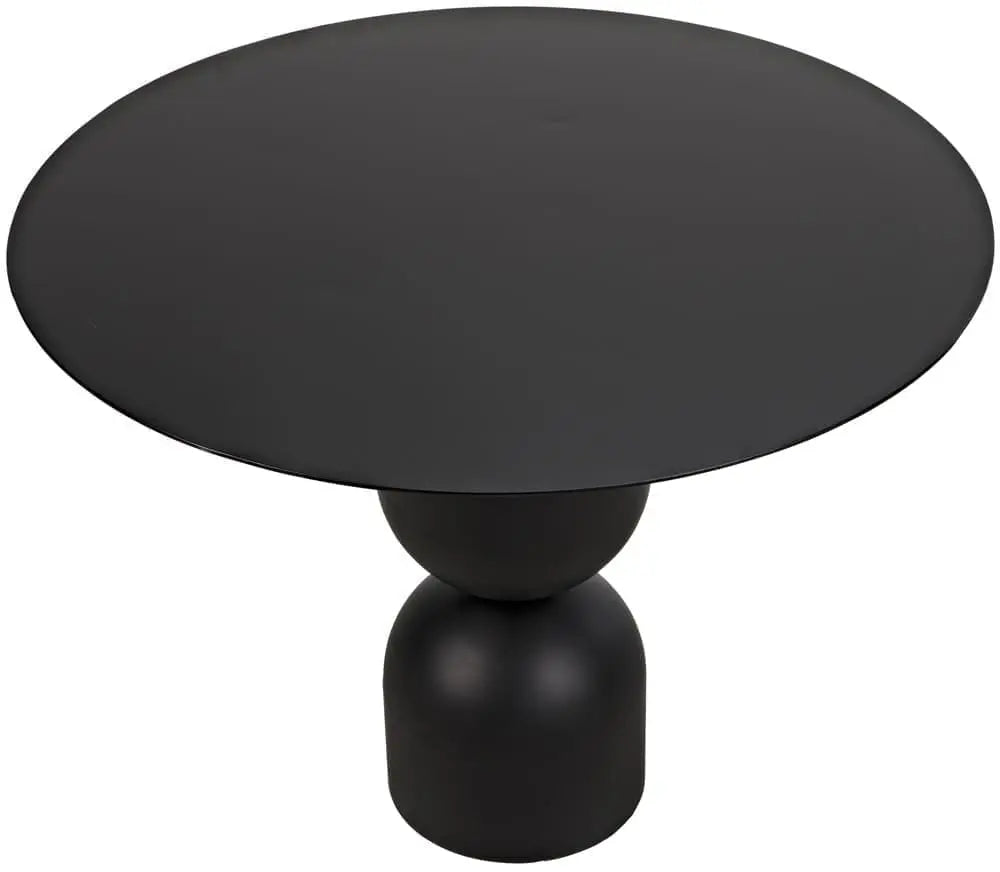 Noir Wanda Dining Table, Black Steel