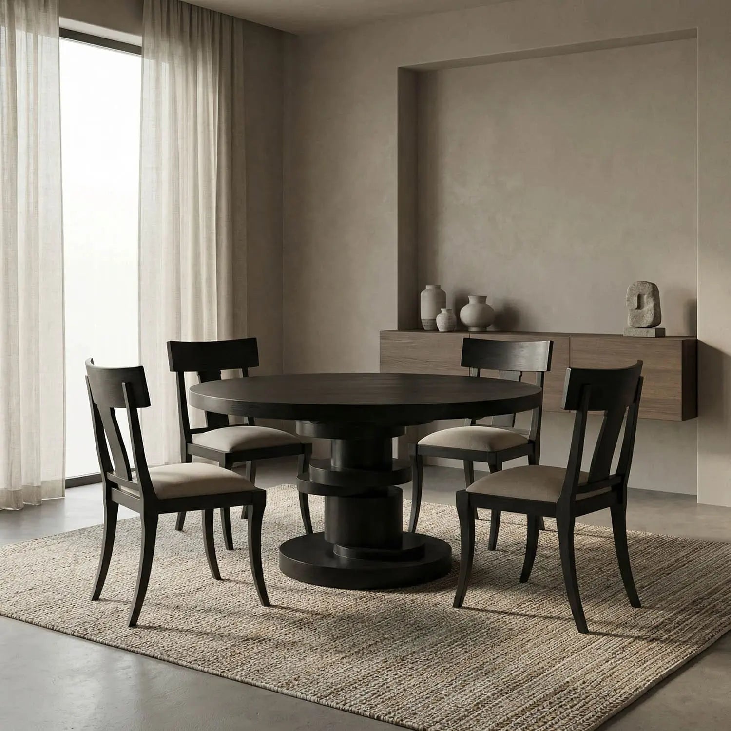 Noir Hugo Dining Table 60"