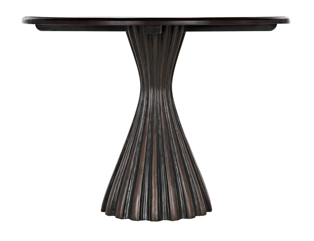Noir Osiris Dining Table, Pale Rubbed With Light Brown Trim