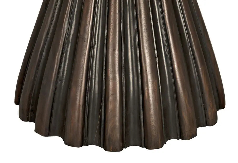 Noir Osiris Dining Table, Pale Rubbed With Light Brown Trim