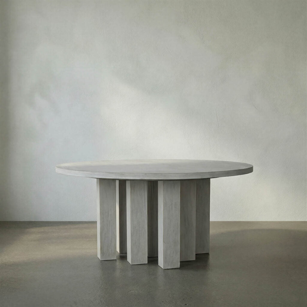 Noir Resistance Dining Table, White Wash