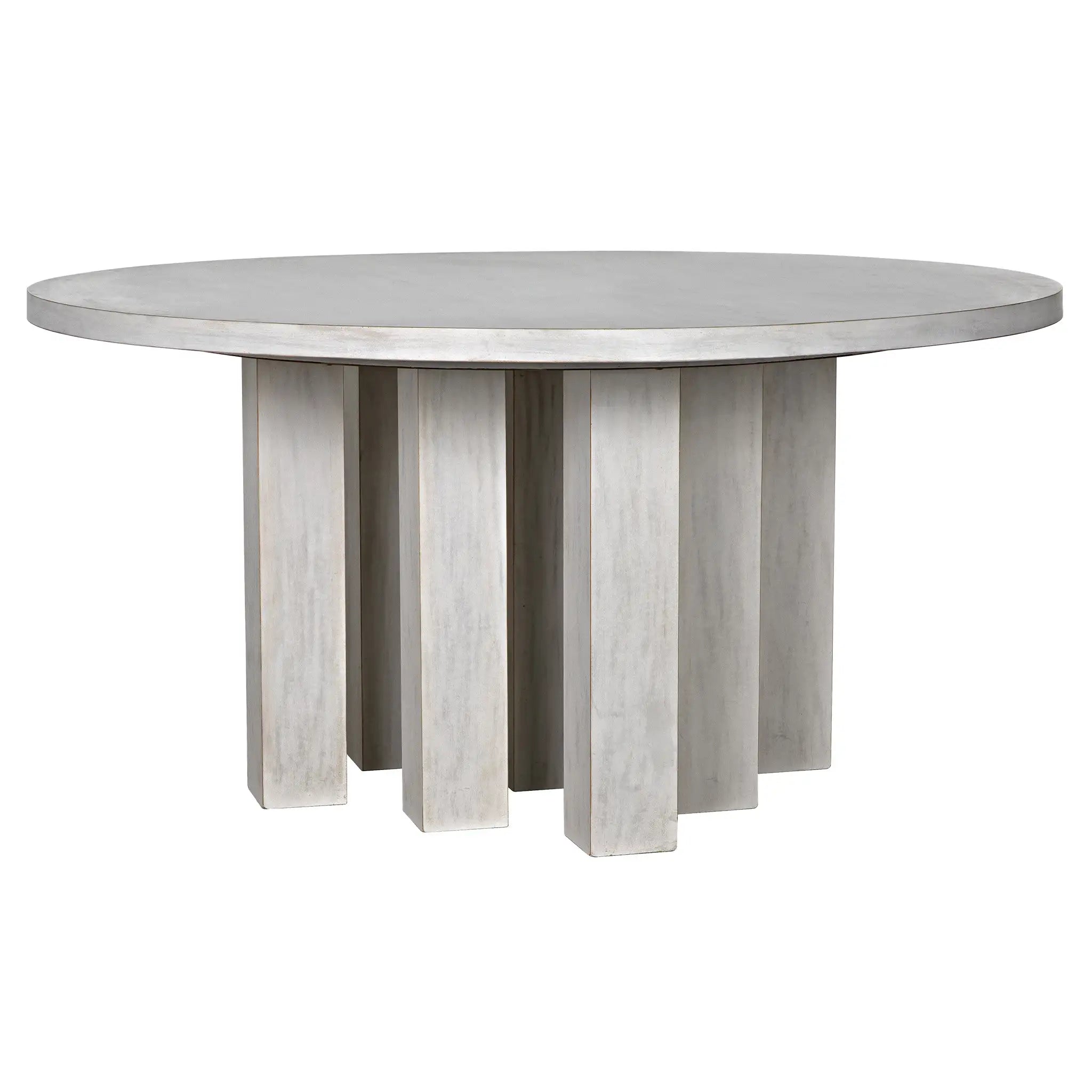 Noir Resistance Dining Table, White Wash