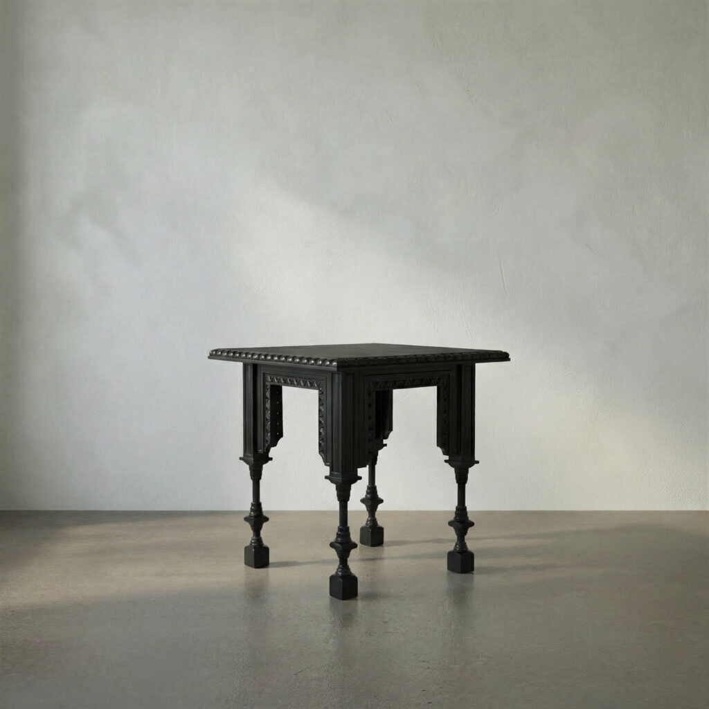 Noir Luxor Side Table, Hand Rubbed Black