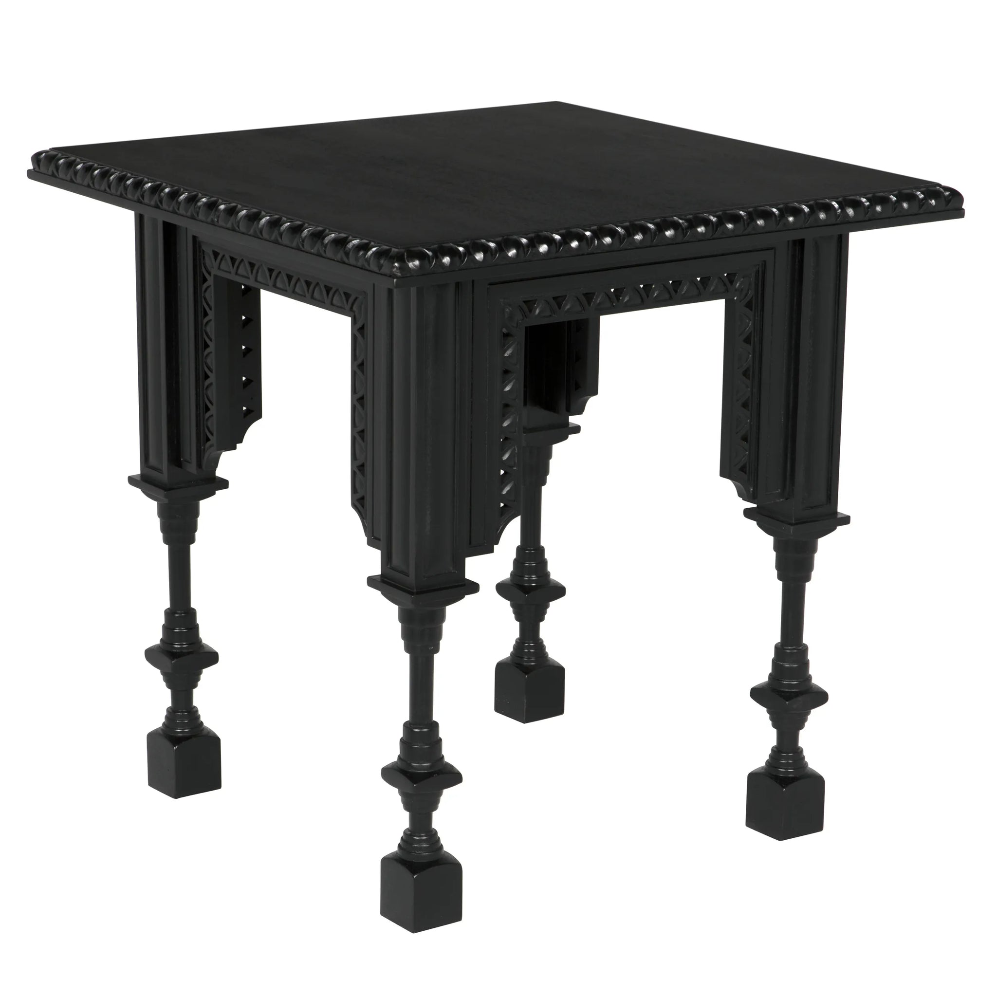 Noir Luxor Side Table, Hand Rubbed Black