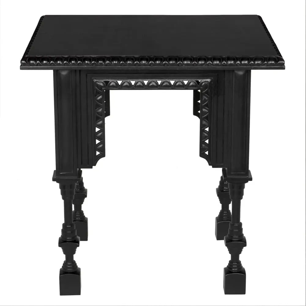 Noir Luxor Side Table, Hand Rubbed Black