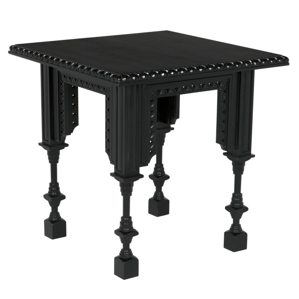 Noir Luxor Side Table, Hand Rubbed Black