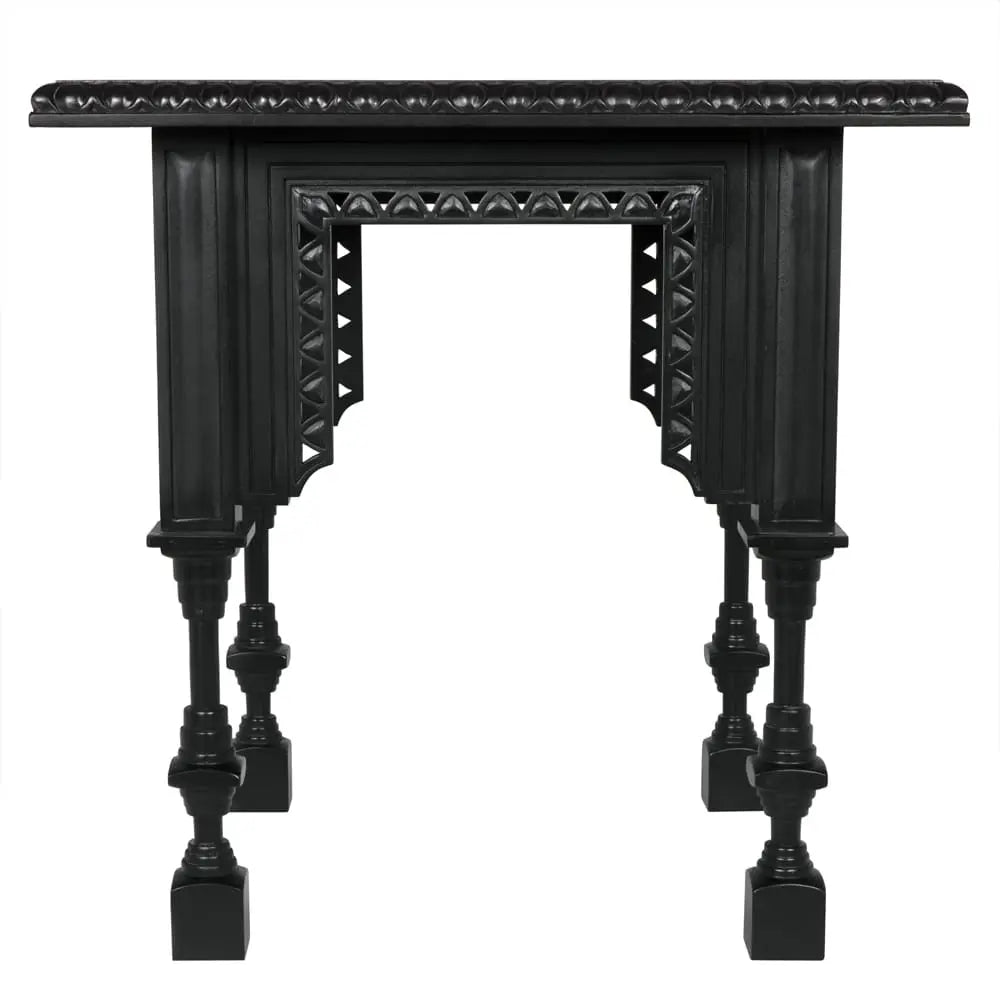 Noir Luxor Side Table, Hand Rubbed Black