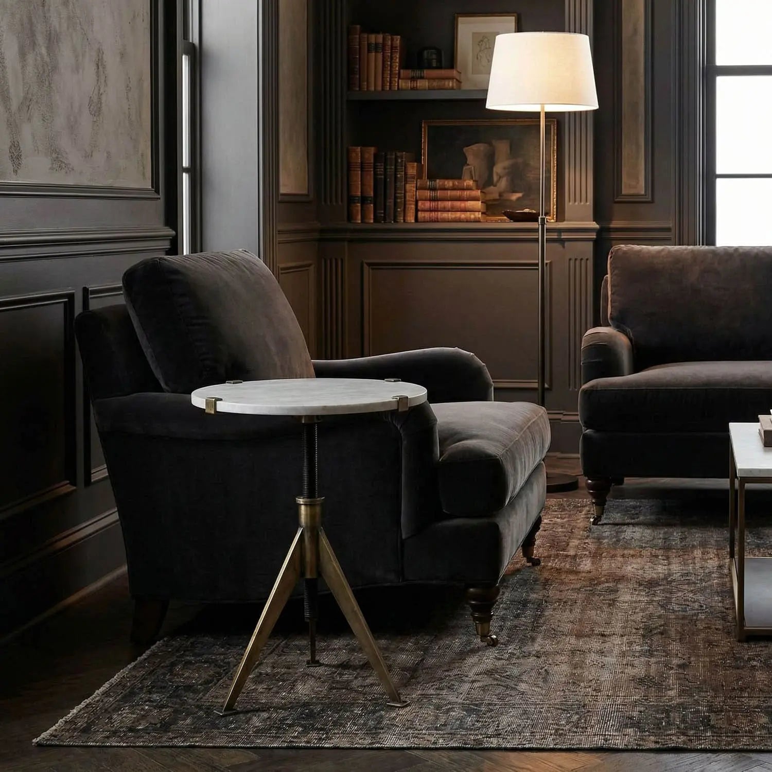 Noir Edith Adjustable Side Table