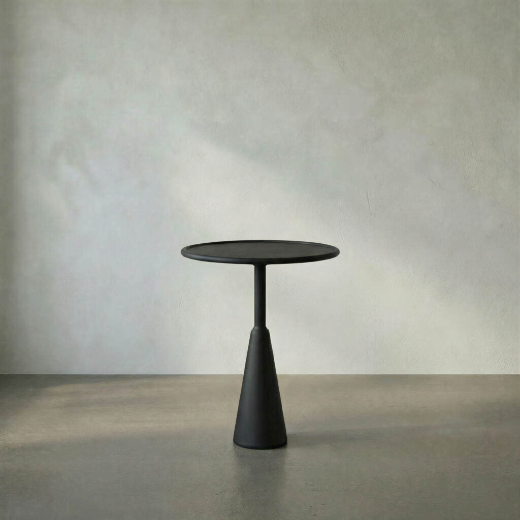 Noir Hiro Side Table, Black Steel