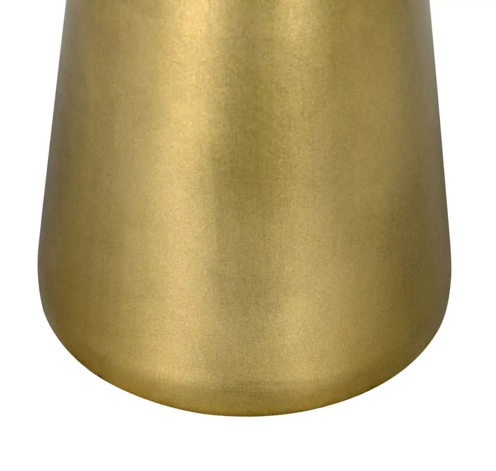 Noir Hiro Short Side Table, Metal With Brass Finish