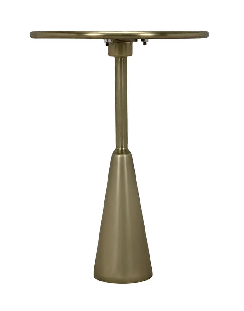 Noir Hiro Side Table, Metal With Brass Finish