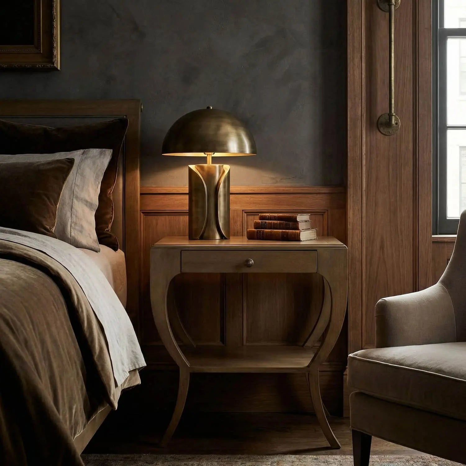Noir Maude Side Table, Pale
