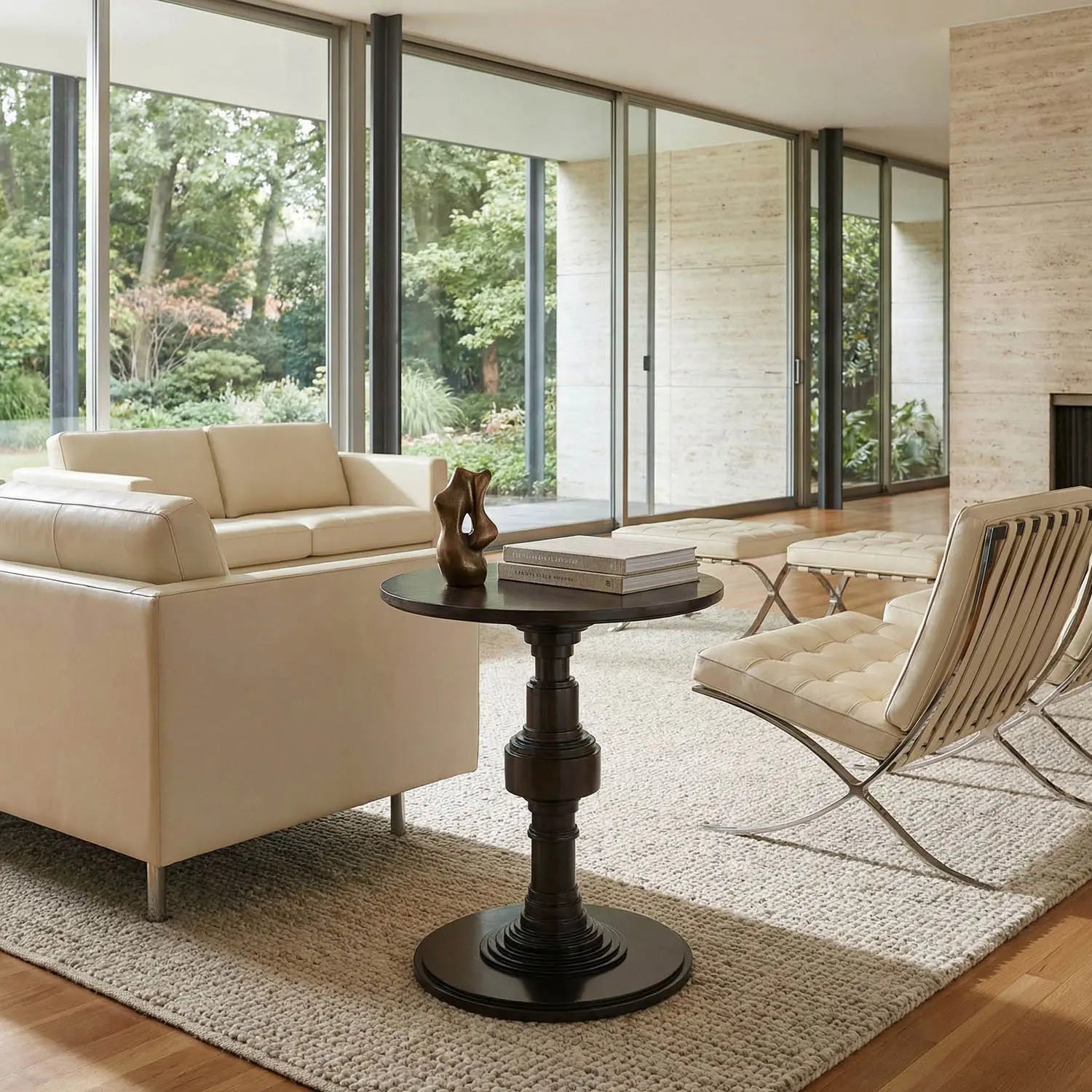 Noir Apollo Side Table, Pale