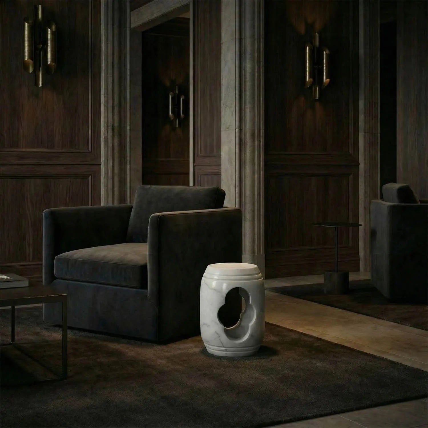 Noir Legend Side Table/Stool
