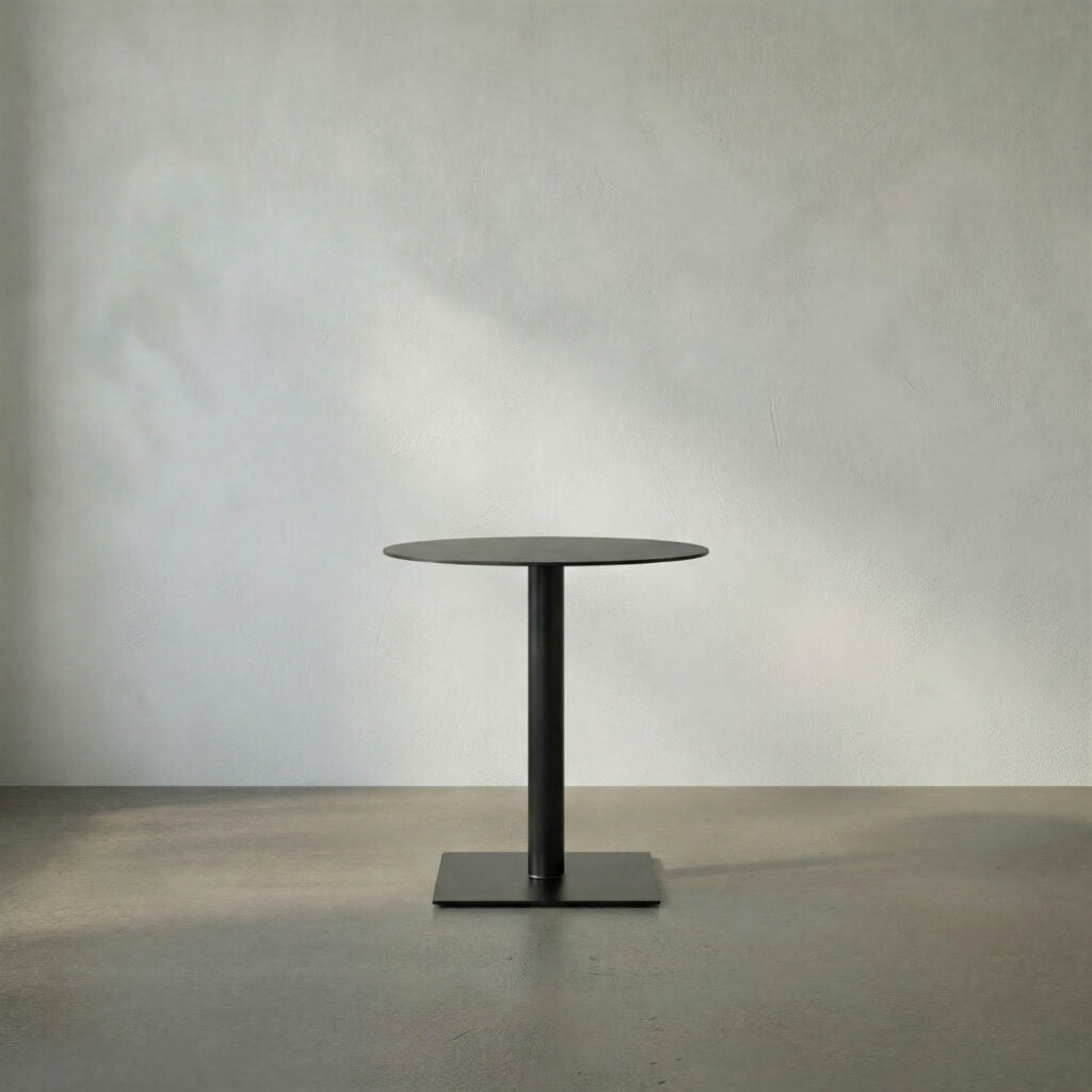 Noir Mies Side Table, Black Steel