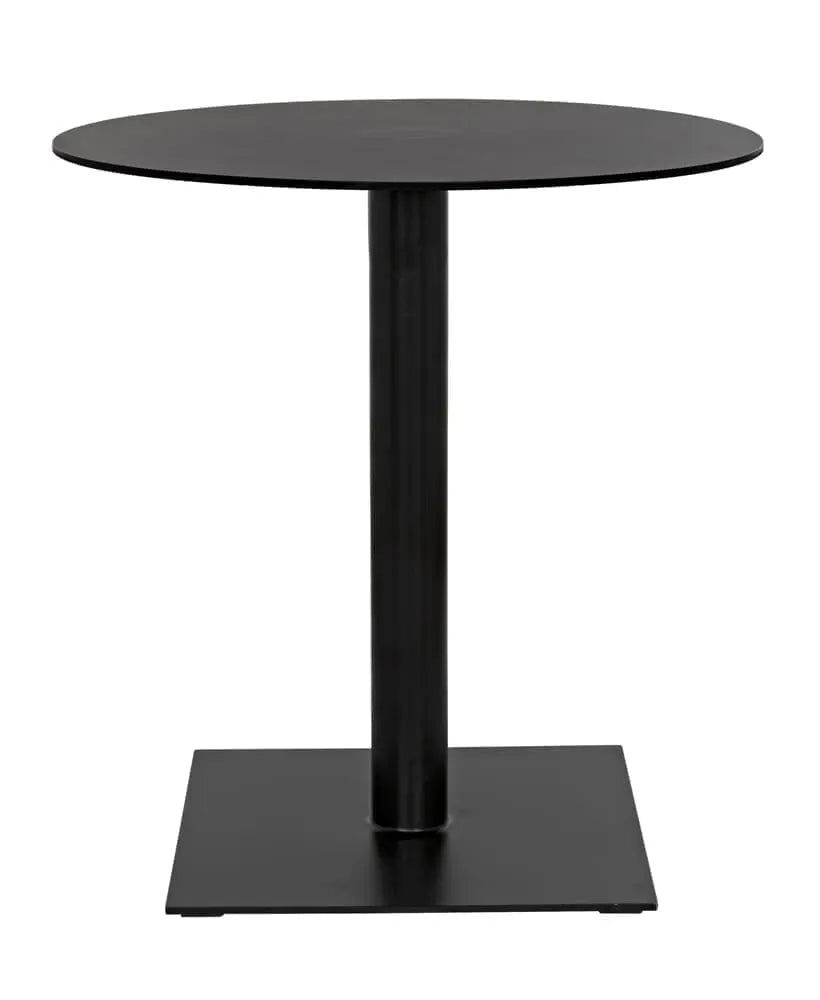 Noir Mies Side Table, Black Steel