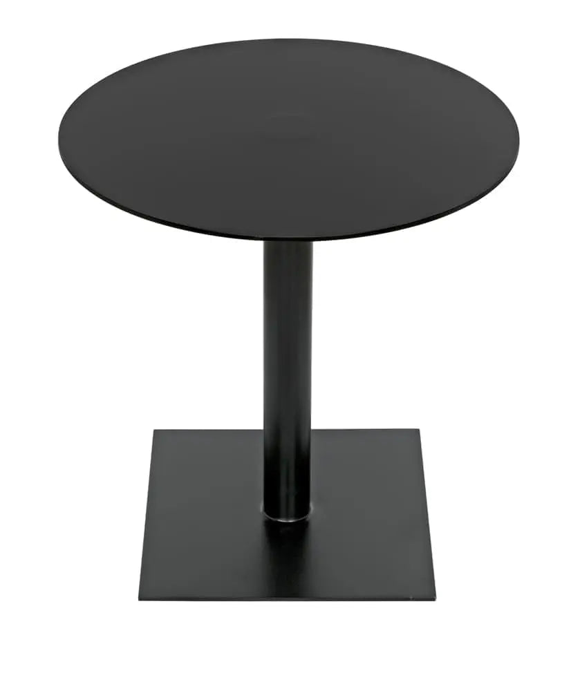 Noir Mies Side Table, Black Steel