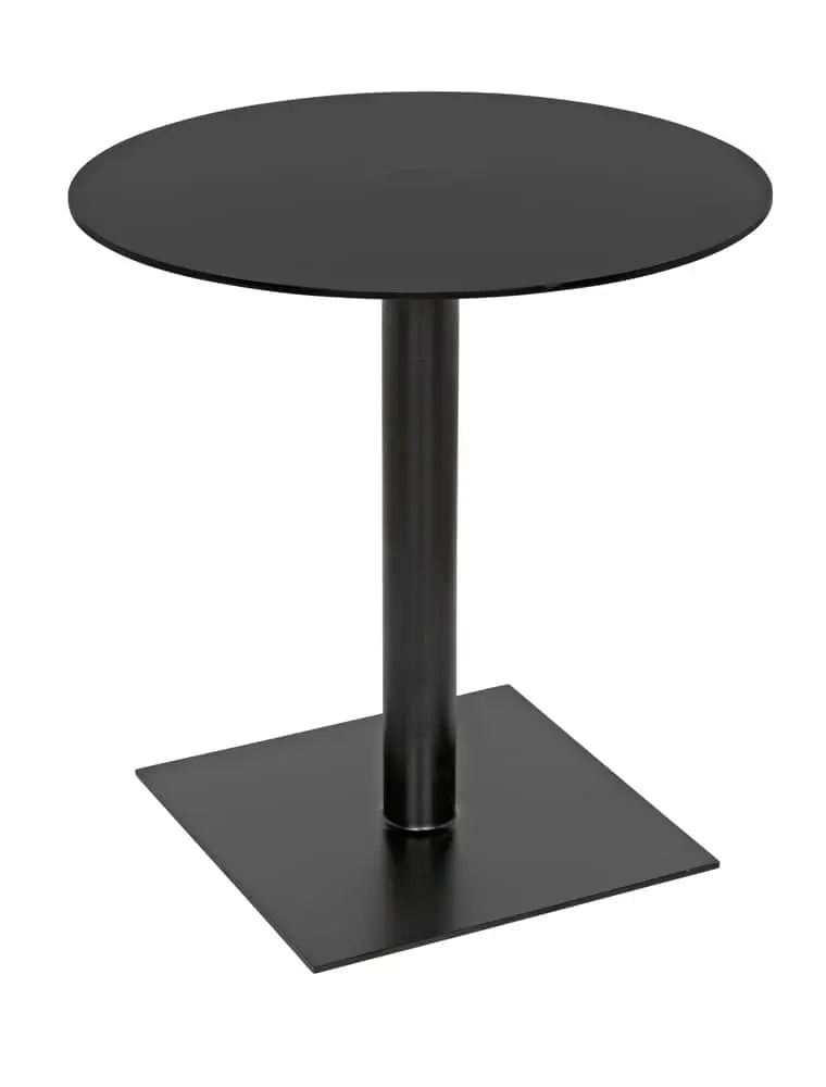 Noir Mies Side Table, Black Steel