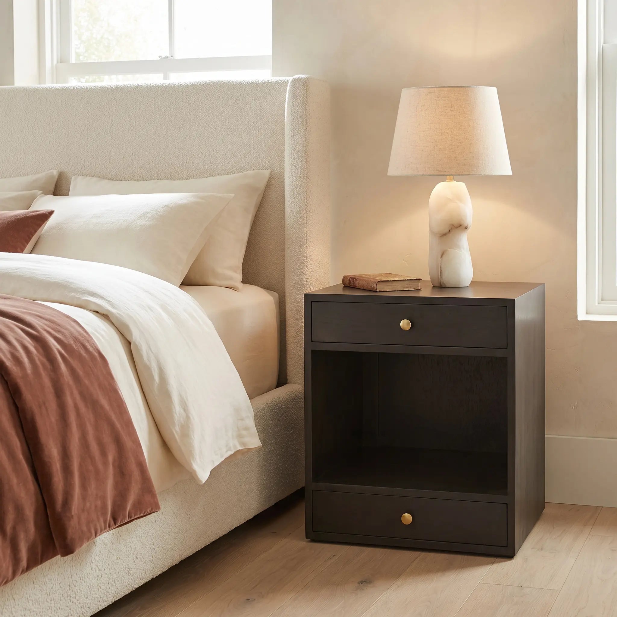 Noir Sumiko Small Side Table, Pale