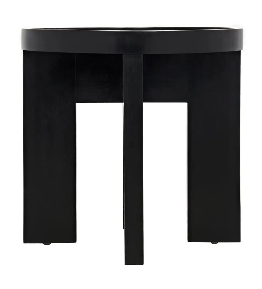 Noir Gavin Side Table, Hand Rubbed Black