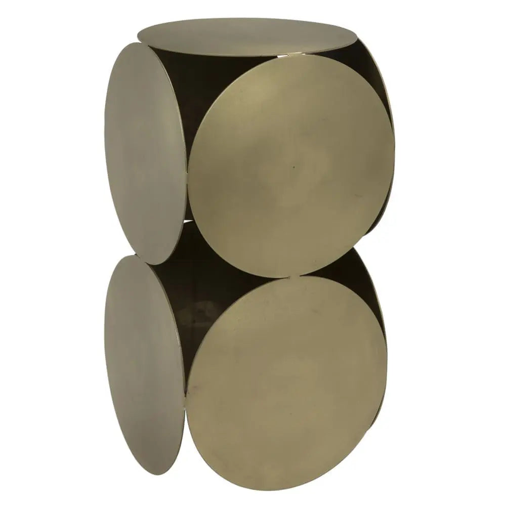 Noir Lola Side Table, Metal With Brass Finish