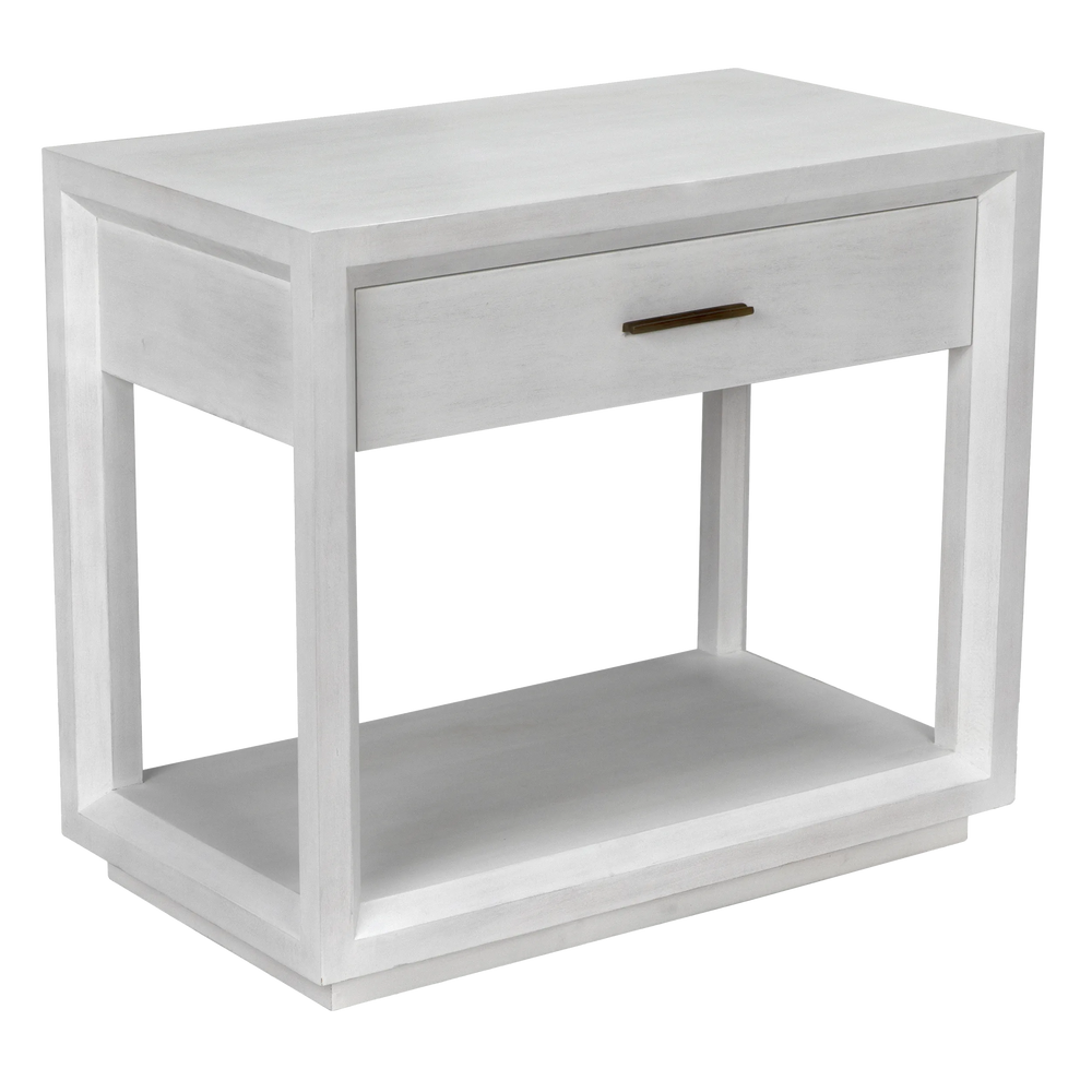 Noir Antony Side Table, White Wash