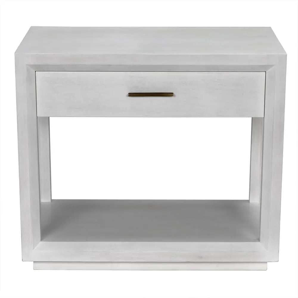 Noir Antony Side Table, White Wash