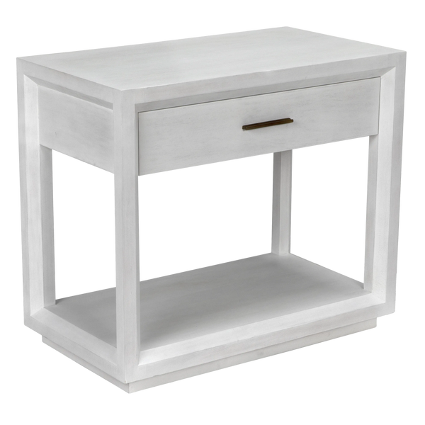 Noir Antony Side Table, White Wash