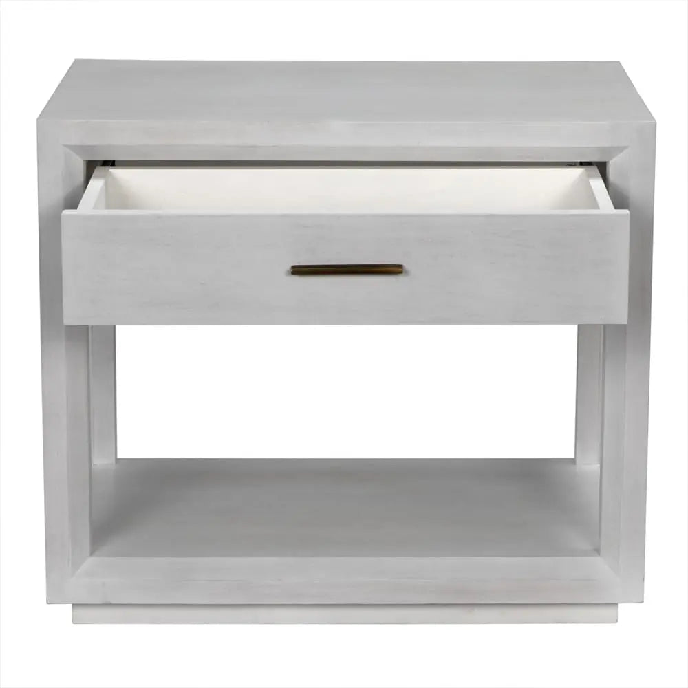 Noir Antony Side Table, White Wash