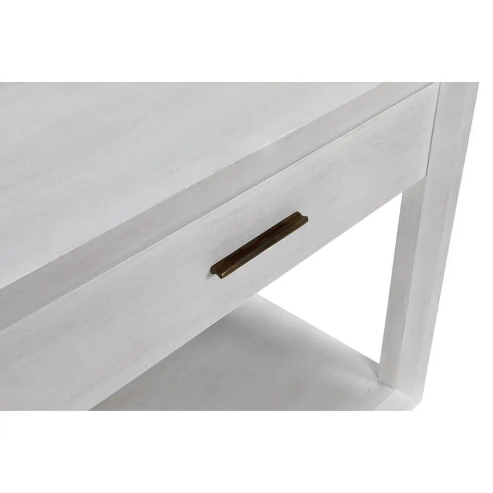 Noir Antony Side Table, White Wash