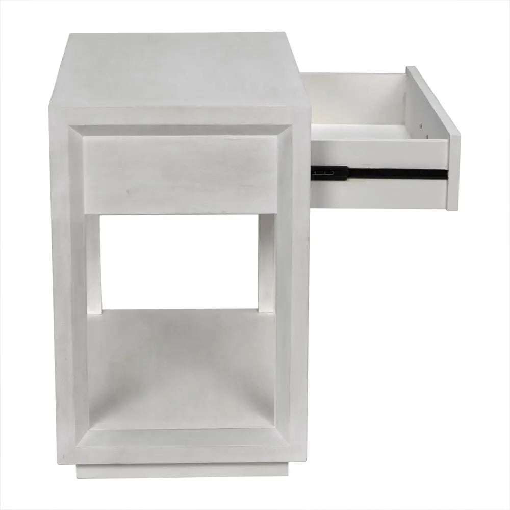 Noir Antony Side Table, White Wash