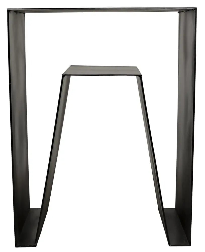 Noir Quintin Side Table, Black Steel