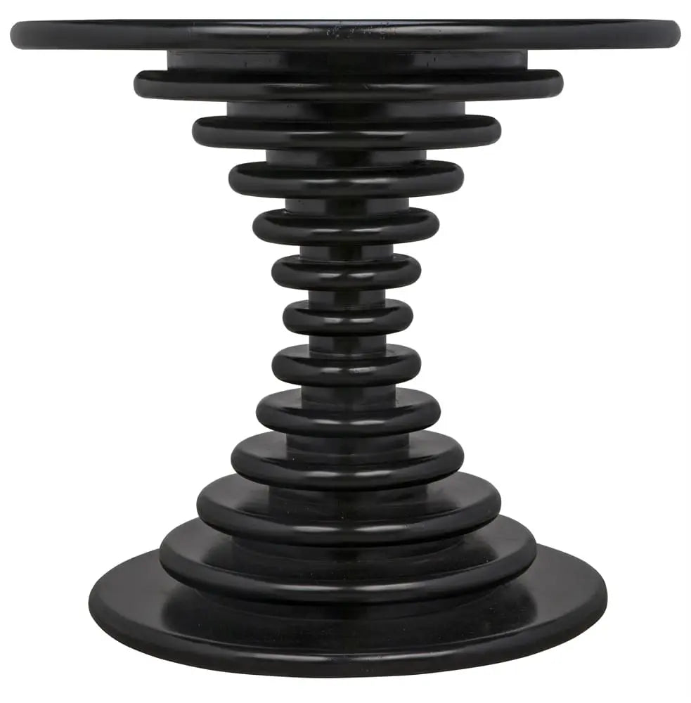 Noir Scheiben Side Table, Hand Rubbed Black