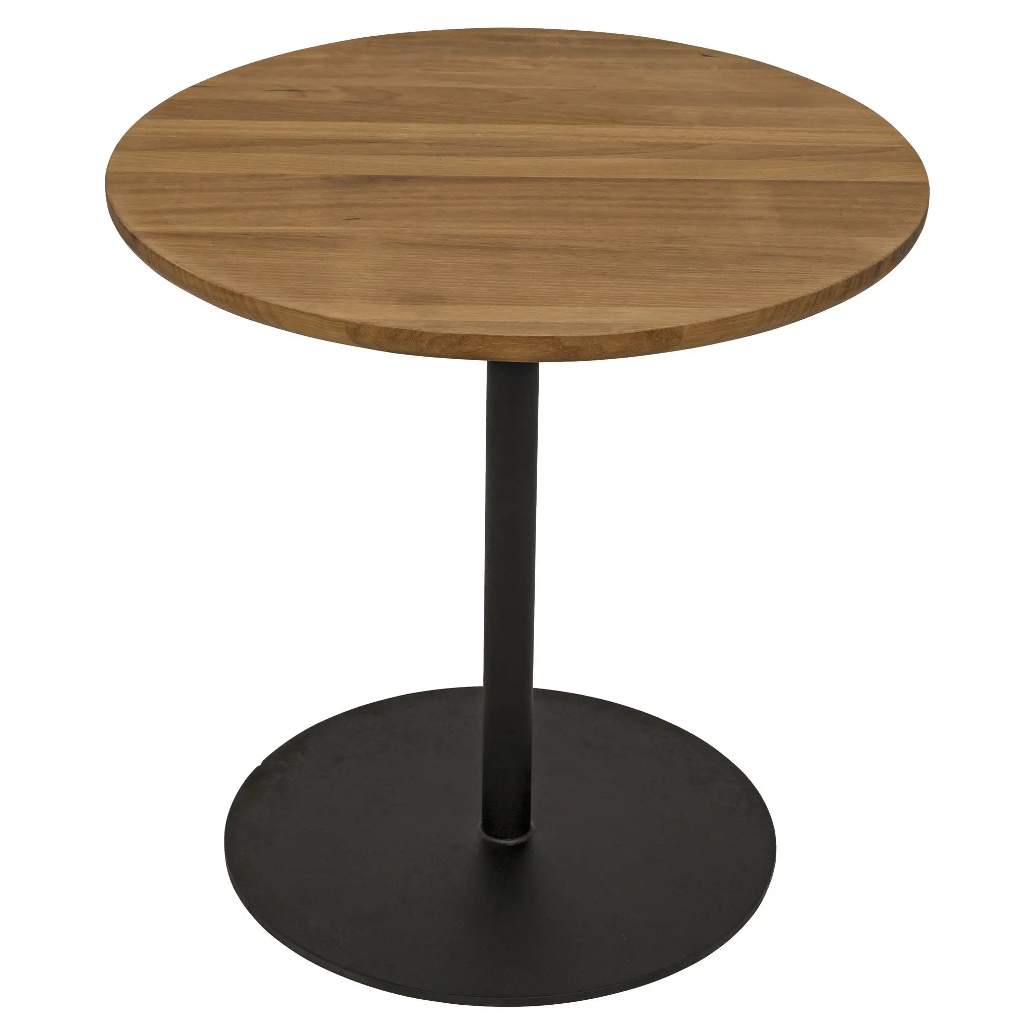 Noir Ford Small Side Table, Gold Teak With Steel Base