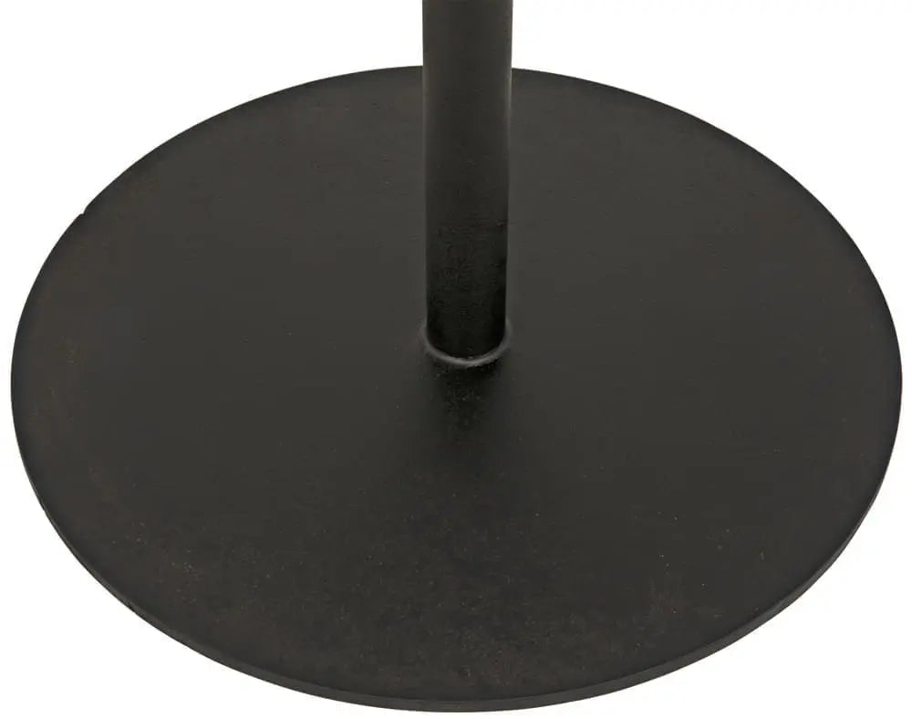 Noir Ford Small Side Table, Gold Teak With Steel Base