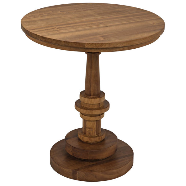 Noir Comodo Side Table, Gold Teak