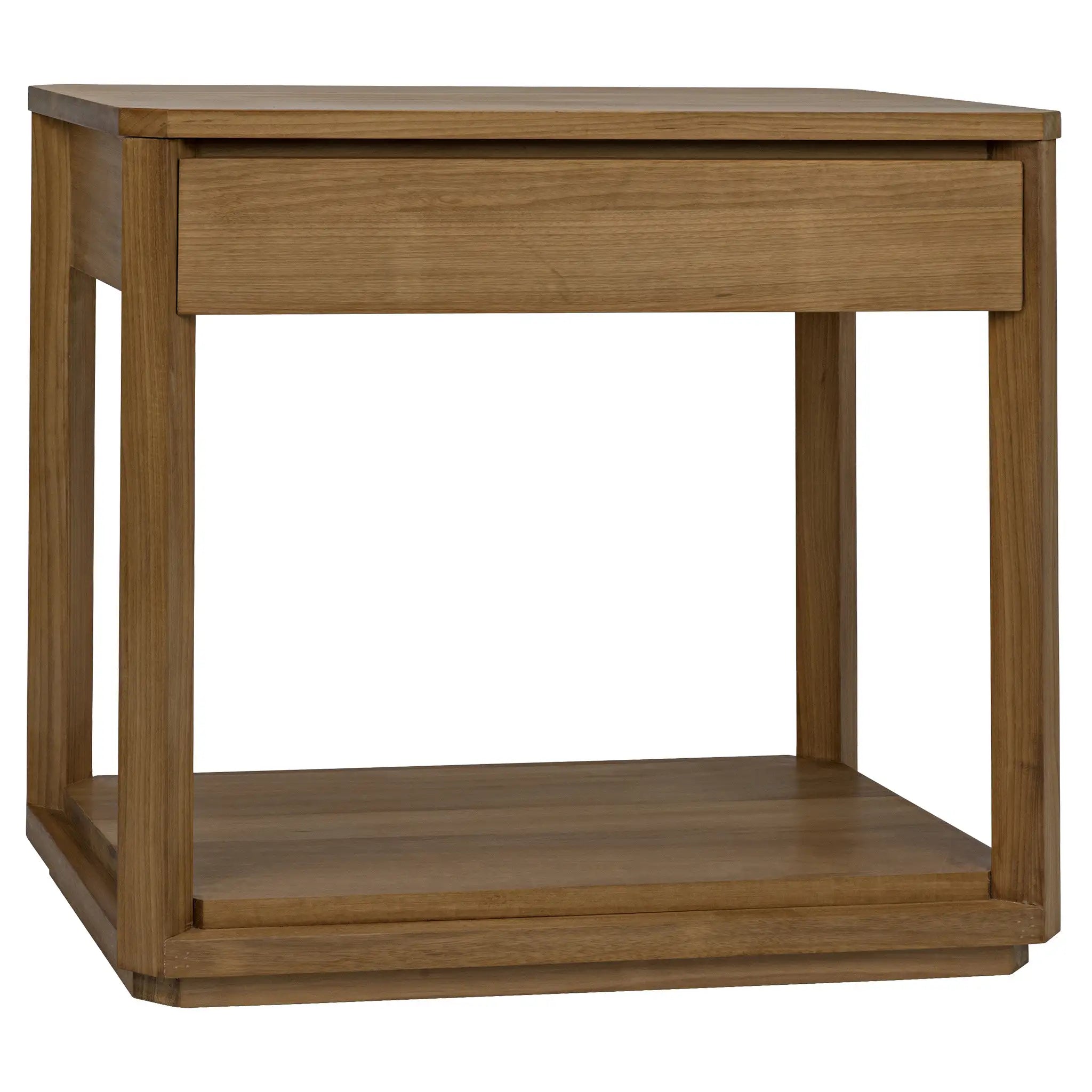 Noir Sl11 Side Table, Gold Teak