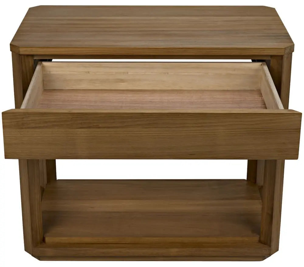 Noir Sl11 Side Table, Gold Teak