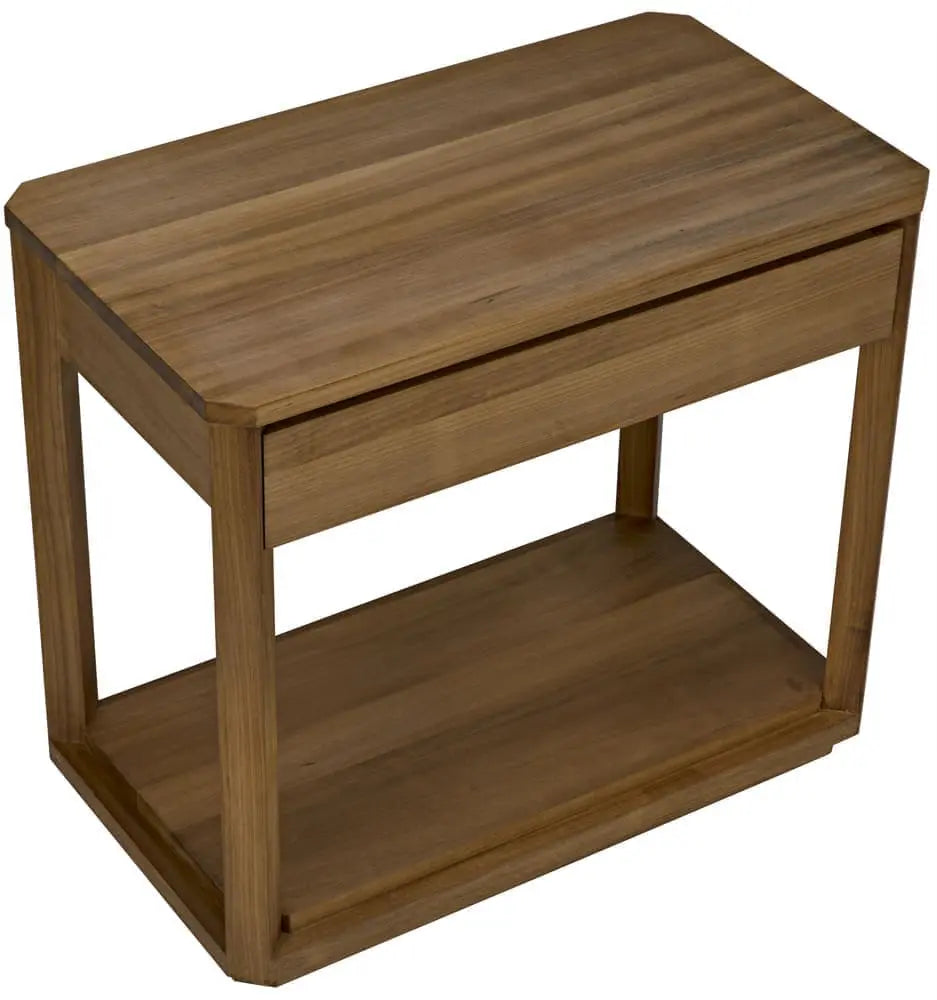 Noir Sl11 Side Table, Gold Teak