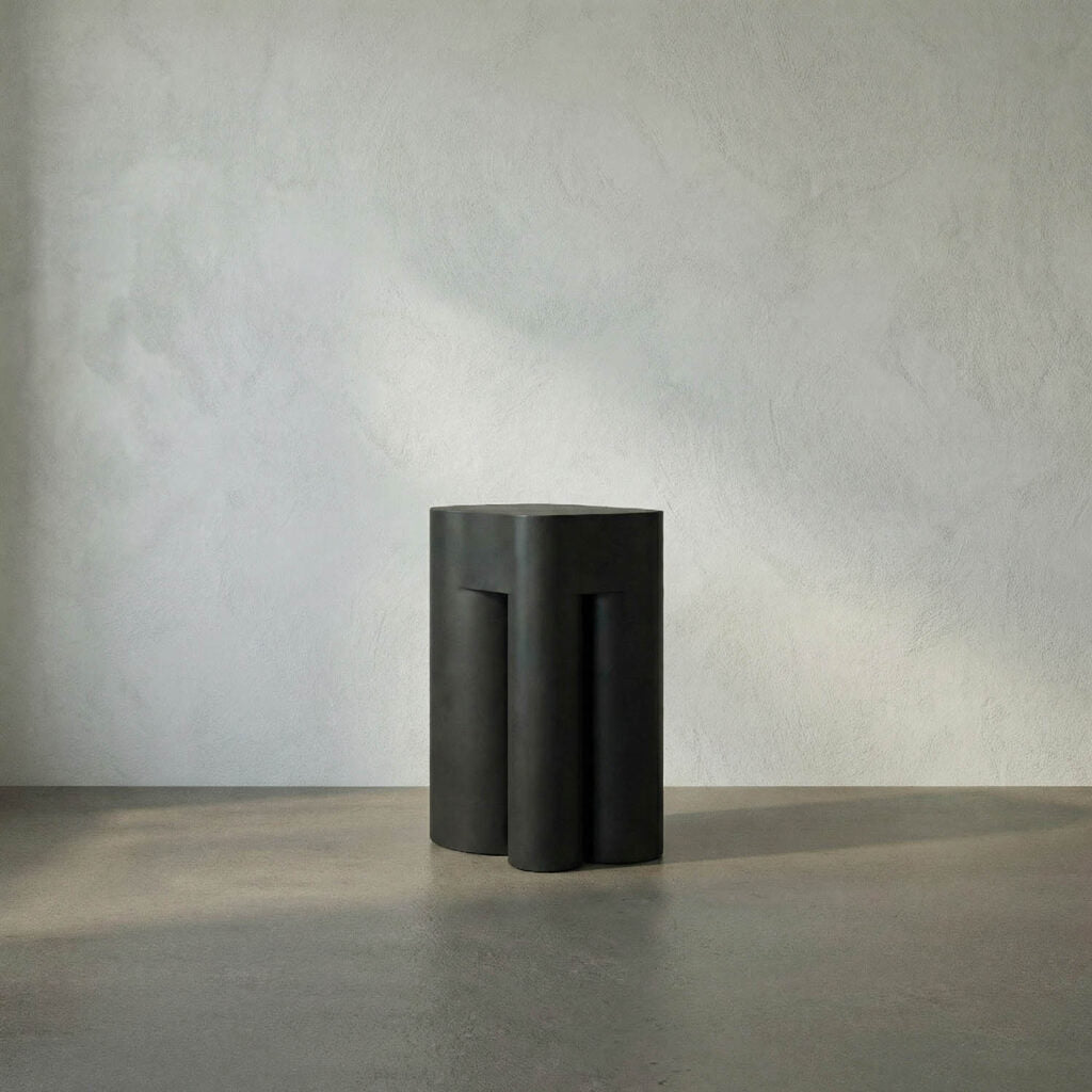 Noir Blair Side Table, Black Steel